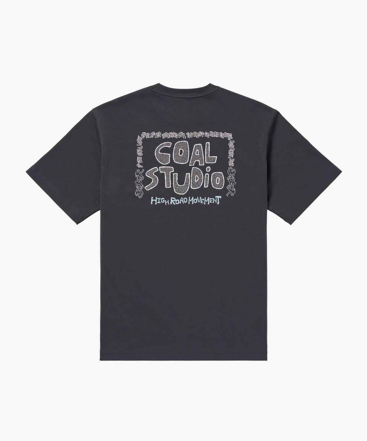 골스튜디오(GOALSTUDIO) SQUARE GRAPHIC AIRMESH TEE-CHARCOAL