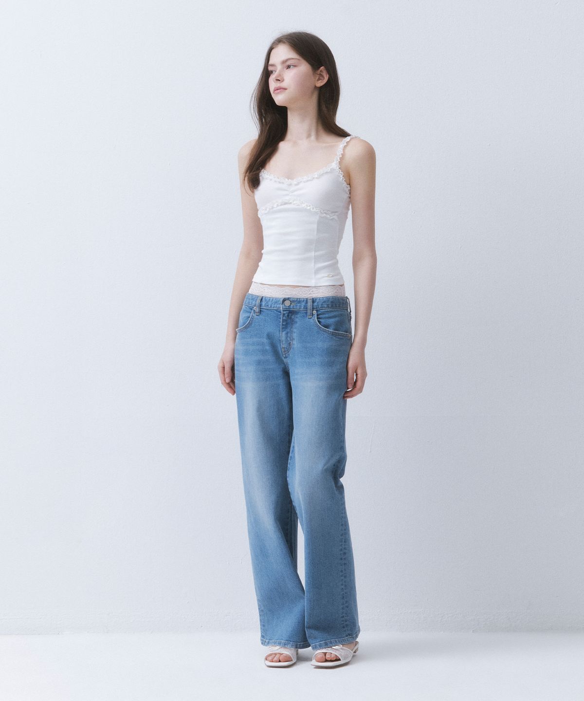 더티스(THETIS) LOW RISE STRAIGHT DENIM(LACE SET)_TT6S403LB