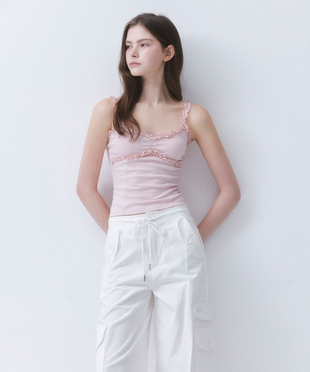 더티스(THETIS) WHIPPING CREAM LACE SLEEVELESS SHIRT_TT6S208PK