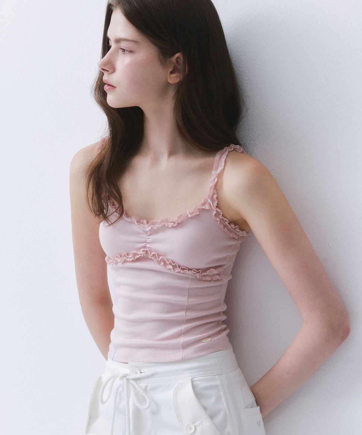 더티스(THETIS) WHIPPING CREAM LACE SLEEVELESS SHIRT_TT6S208PK