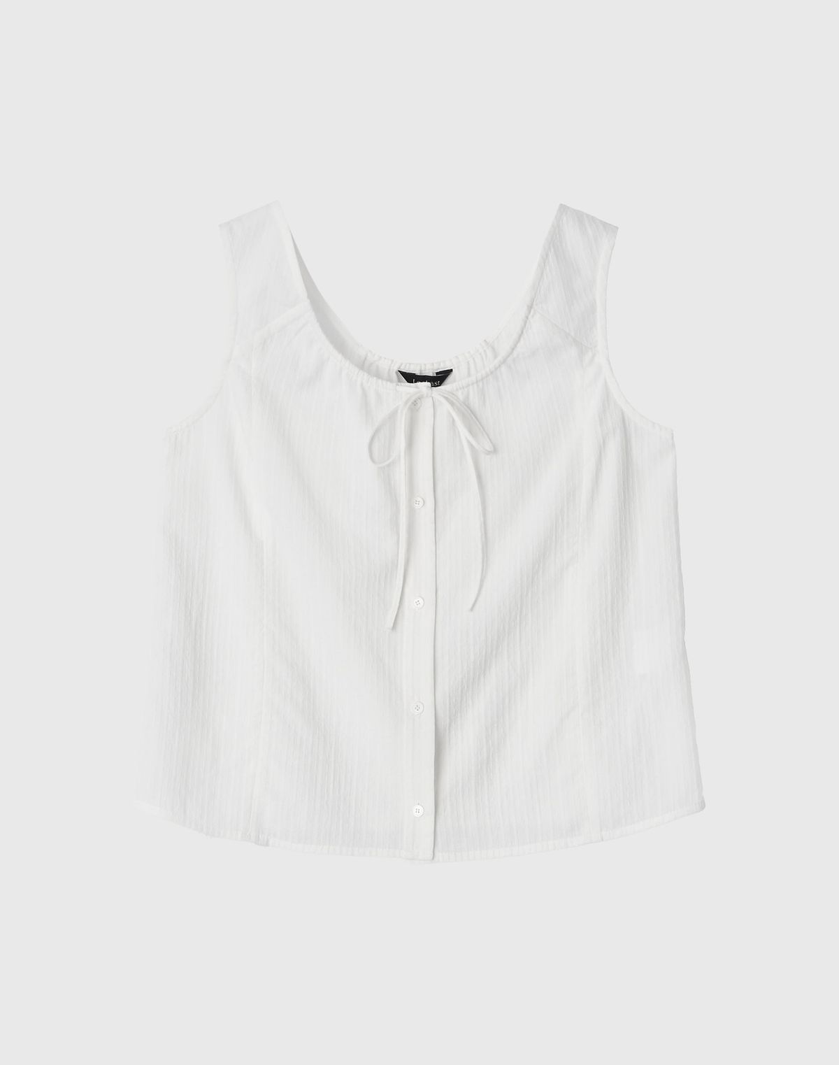 룩캐스트(LOOKAST) 보아 소프트 패턴 셔링 슬리브리스 블라우스 / BOA SOFT PATTERN SHIRRING SLEEVELESS BLOUSE_2colors