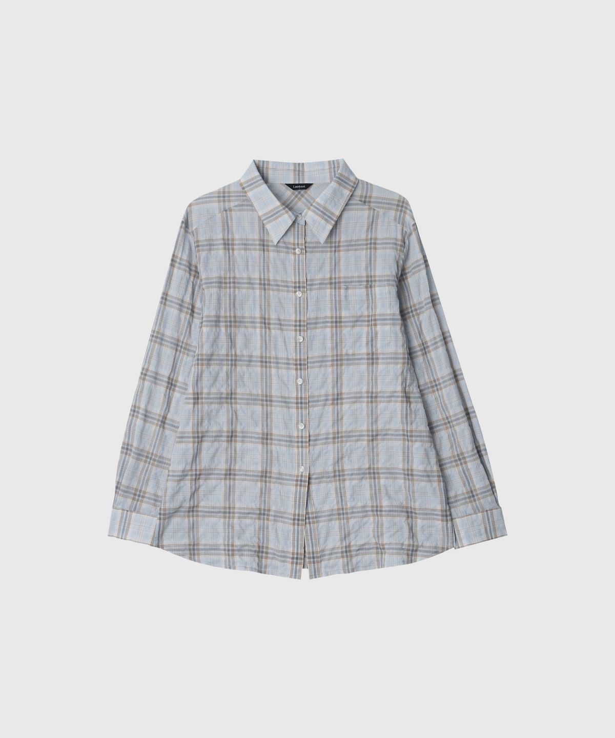룩캐스트(LOOKAST) 베니 오버사이즈 체크 셔츠_블루 / BENNY OVERSIZED CHECK SHIRT_BLUE