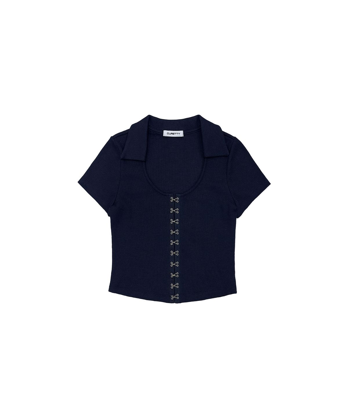 큐리티(CURETTY) C HOOK & EYE SLIM HALF TOP_NAVY