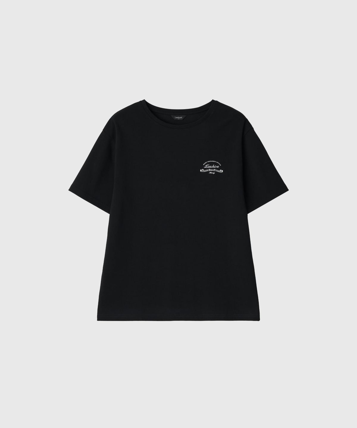 룩캐스트(LOOKAST) [UNISEX]리브 레터링 티셔츠_블랙 / RIV LETTERING T-SHIRT_BLACK