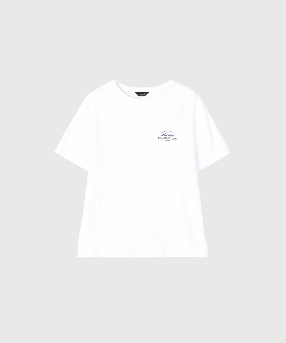 룩캐스트(LOOKAST) [UNISEX]리브 레터링 티셔츠_화이트 / RIV LETTERING T-SHIRT_WHITE