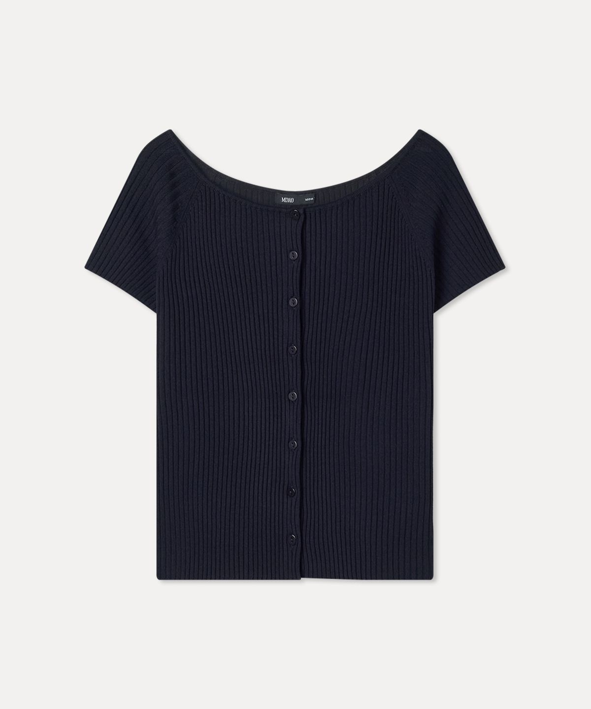 미쏘(MIXXO) 보트넥 캡소매 반팔 가디건_MIWCKG603T