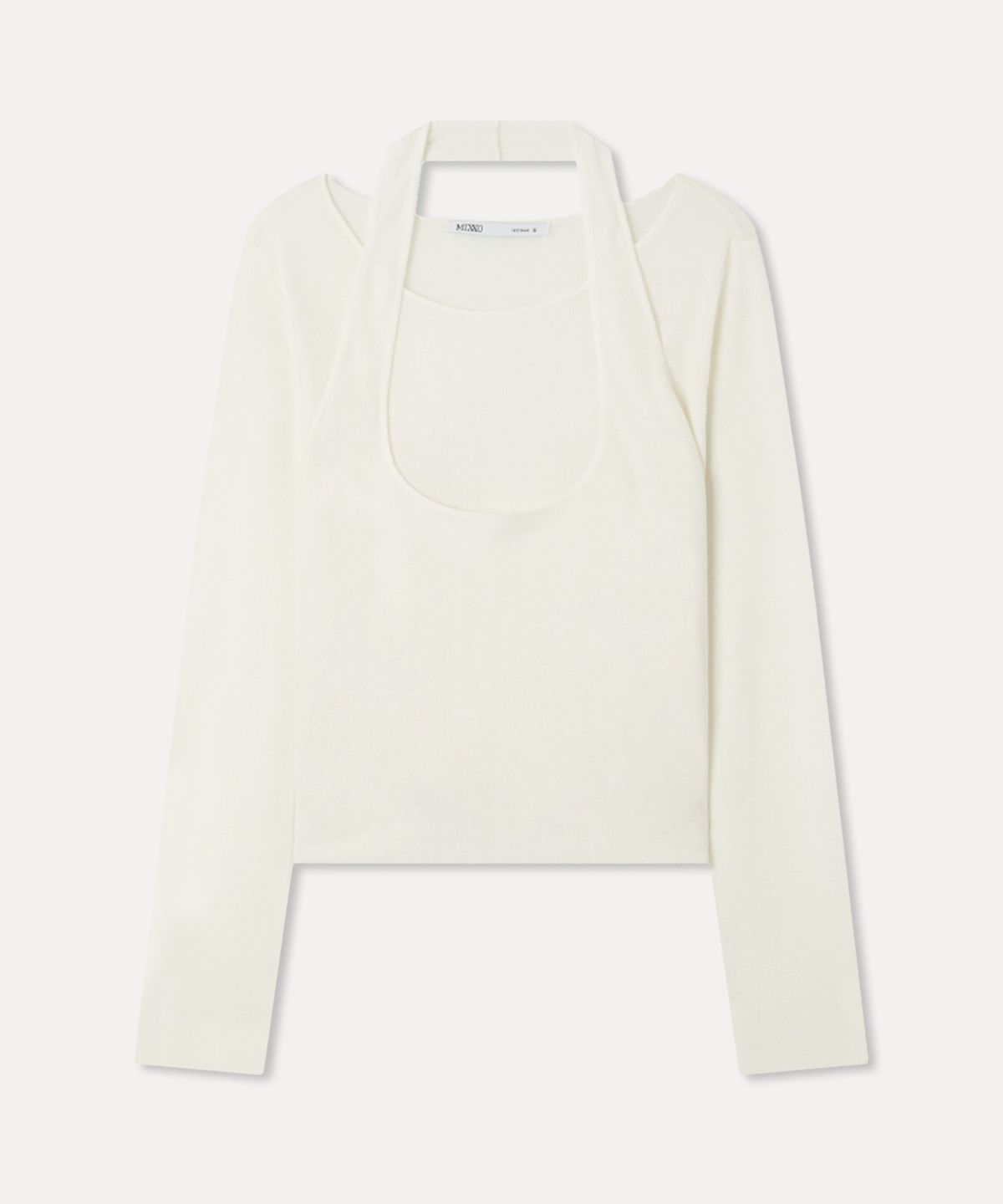 미쏘(MIXXO) 홀터넥 레이어드 니트_MIWKAG613T