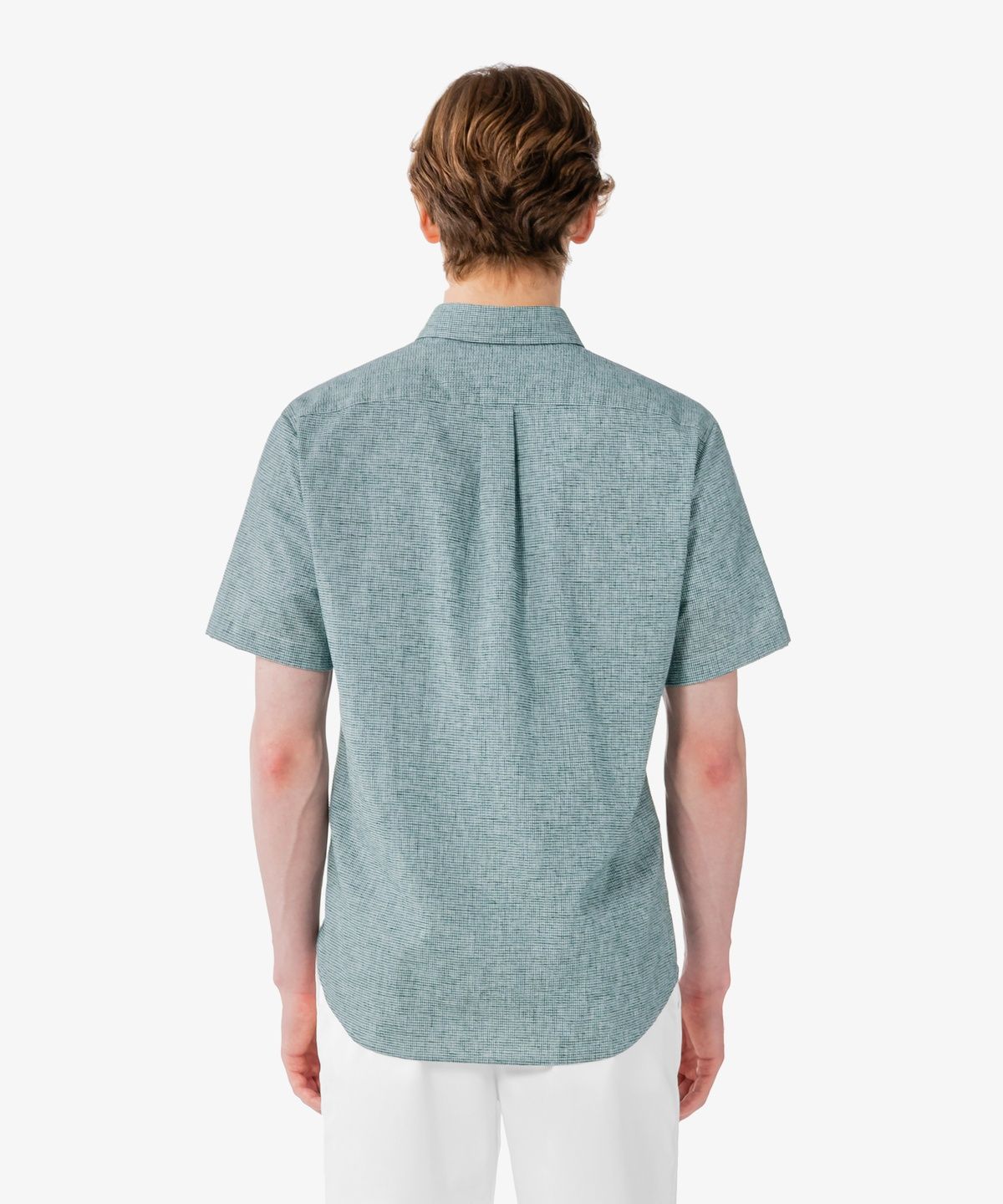 라코스테(LACOSTE) 남성 반팔 린넨 혼방 체크 셔츠 CH367E-56G 132
