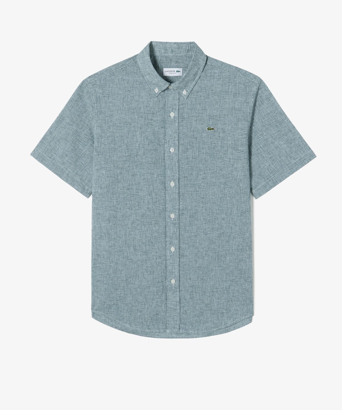 라코스테(LACOSTE) 남성 반팔 린넨 혼방 체크 셔츠 CH367E-56G 132