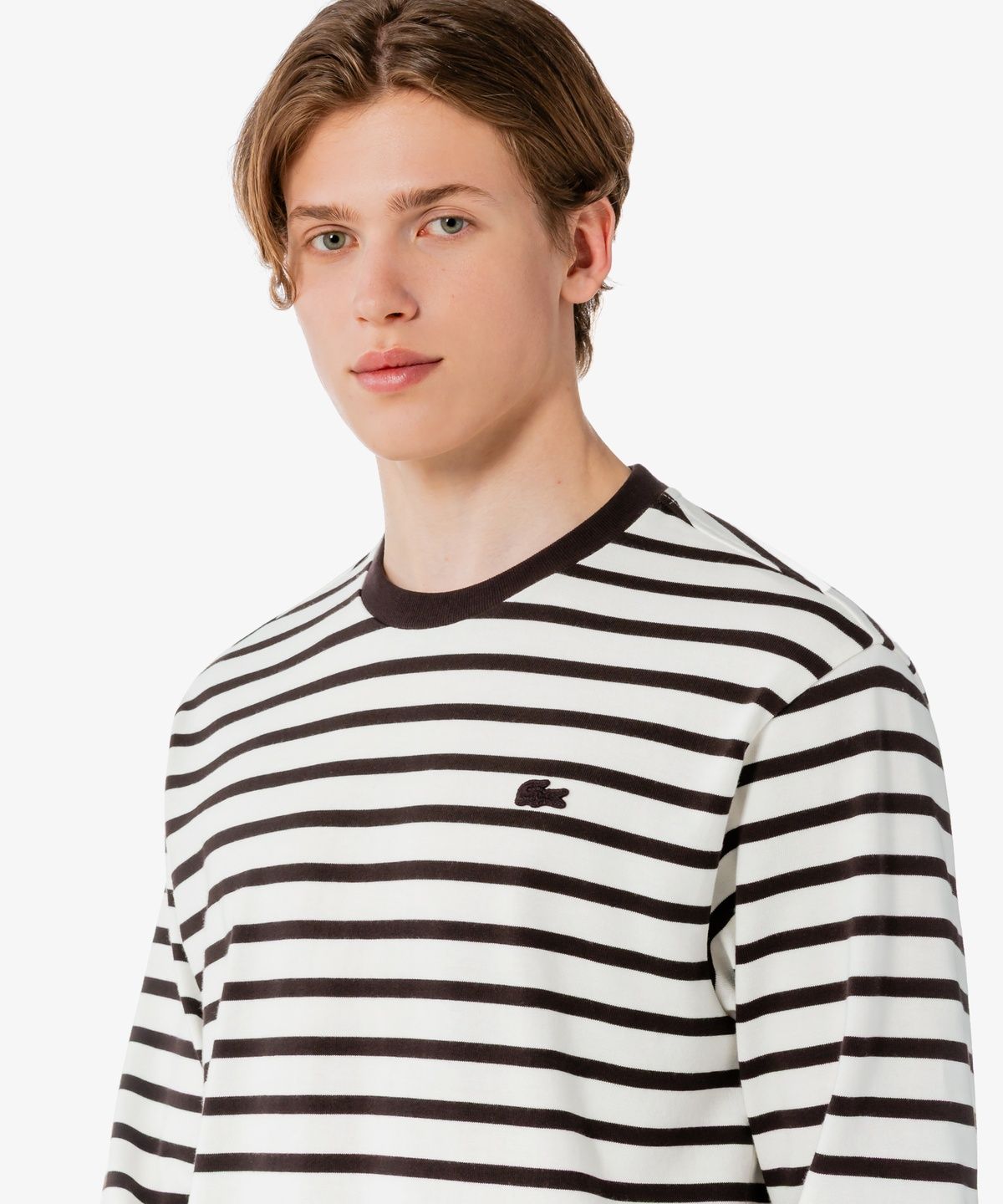 라코스테(LACOSTE) 남성 긴팔 스트라이프 티셔츠 TH338E-56G 3LA