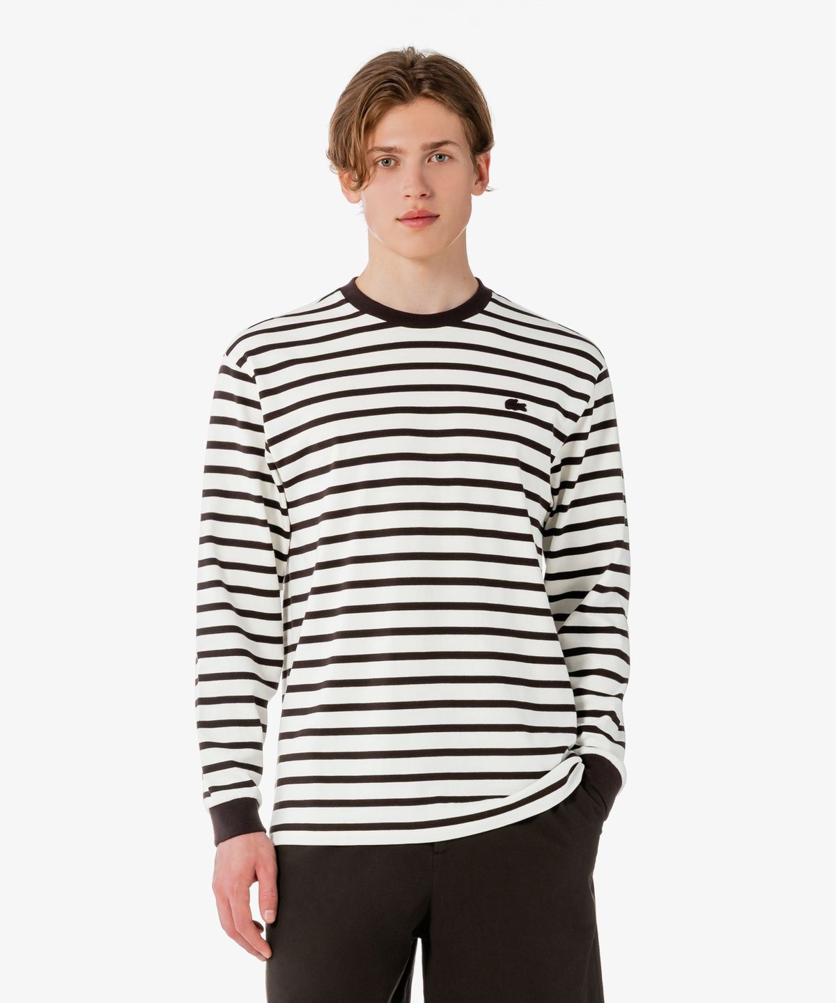 라코스테(LACOSTE) 남성 긴팔 스트라이프 티셔츠 TH338E-56G 3LA