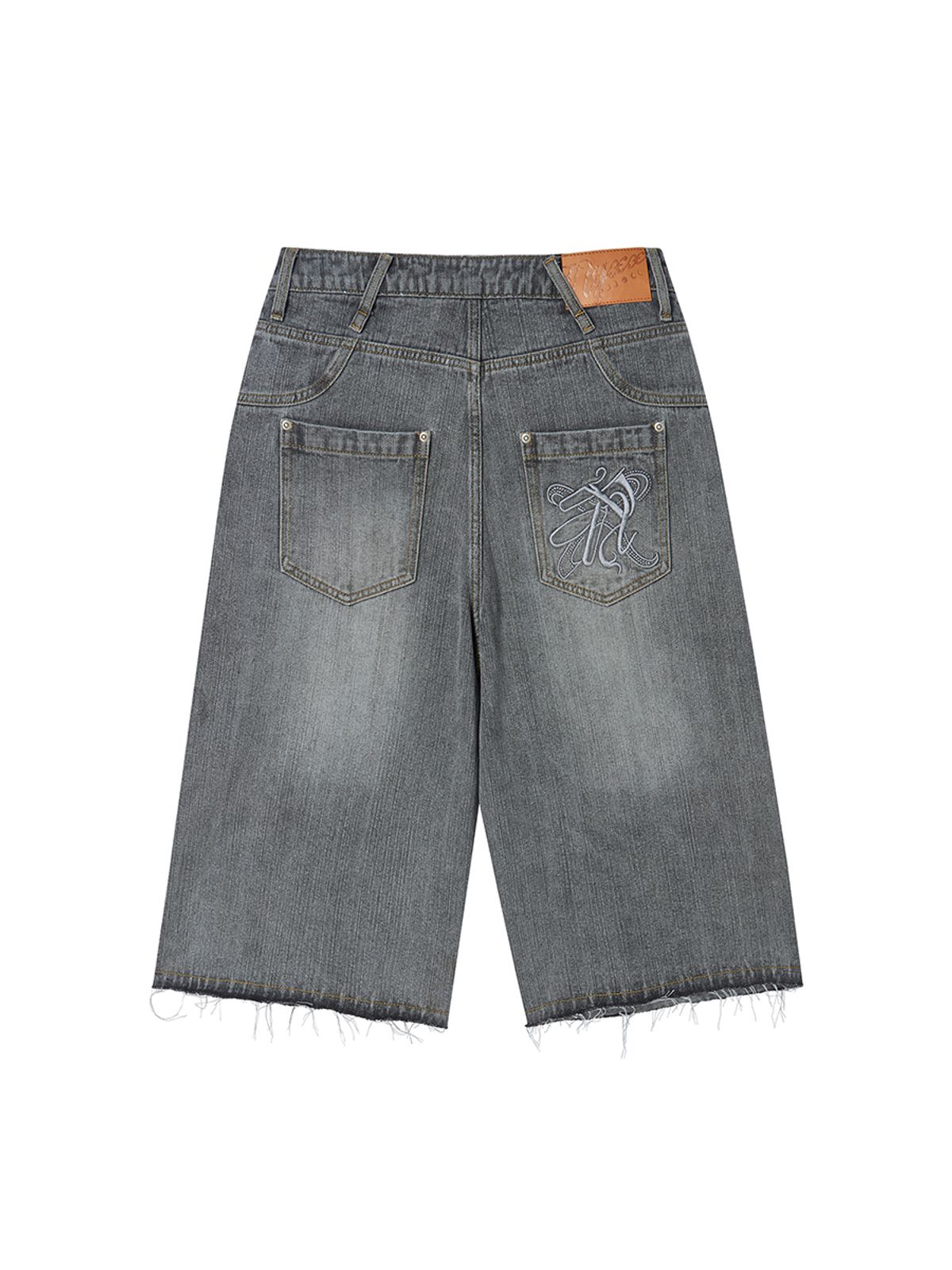 엔와이엑스엑스(NYXX) STRING CAPRI DENIM PANTS GREY
