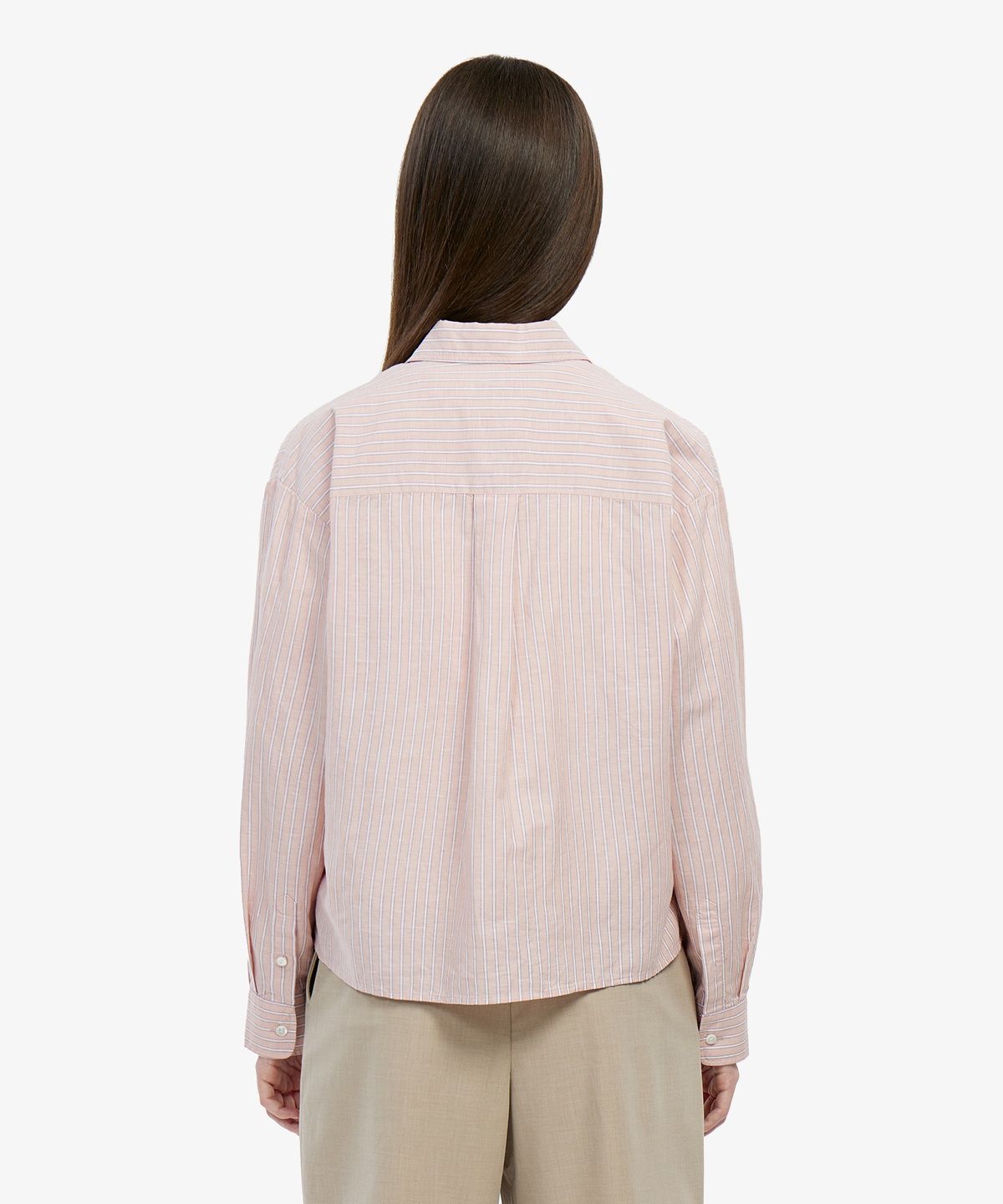 라코스테(LACOSTE) 여성 코튼 린넨 크롭 셔츠 CF006E-56G UI2
