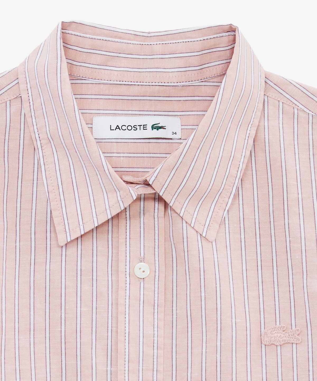 라코스테(LACOSTE) 여성 코튼 린넨 크롭 셔츠 CF006E-56G UI2