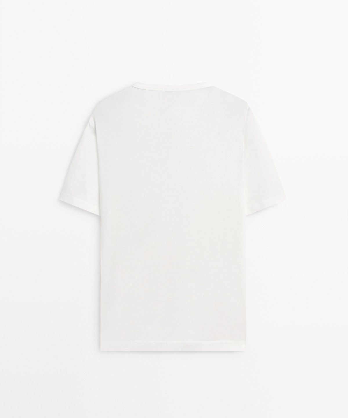마시모두띠(MASSIMO DUTTI) 100% 코튼 헨리넥 티셔츠
