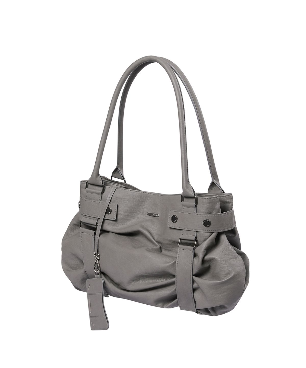미세키서울(MISEKI SEOUL) Pleats belted big bag and wallet GREY