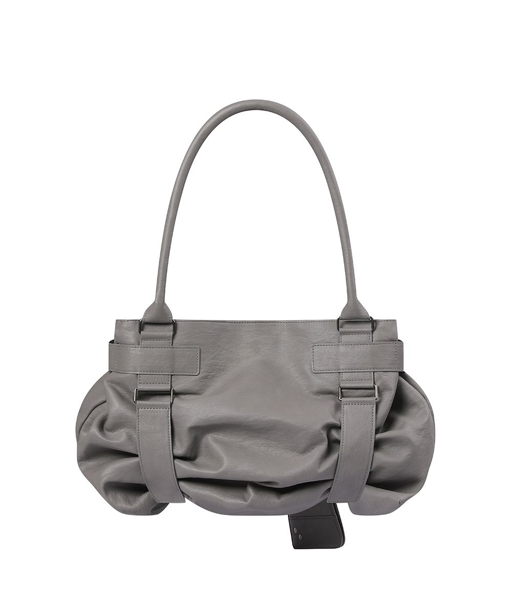 미세키서울(MISEKI SEOUL) Pleats belted big bag and wallet GREY