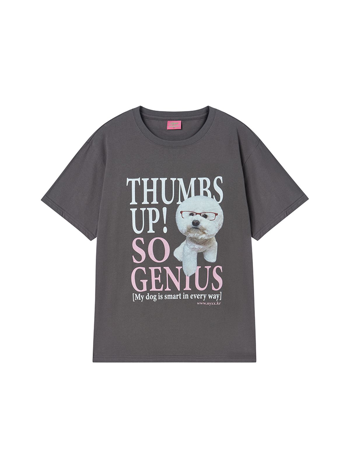 엔와이엑스엑스(NYXX) GENIUS PUPPY TEE CHARCOAL