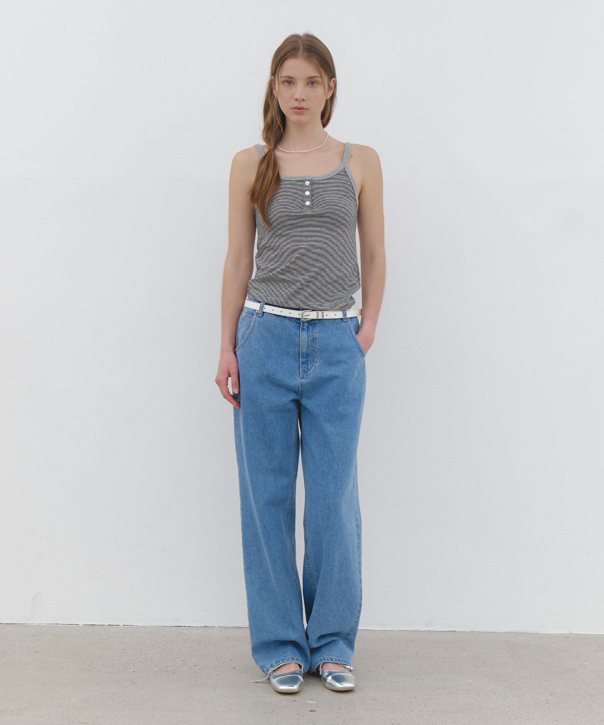 클루니(CLUNY) Cool Fit Summer Denim Pants - light blue