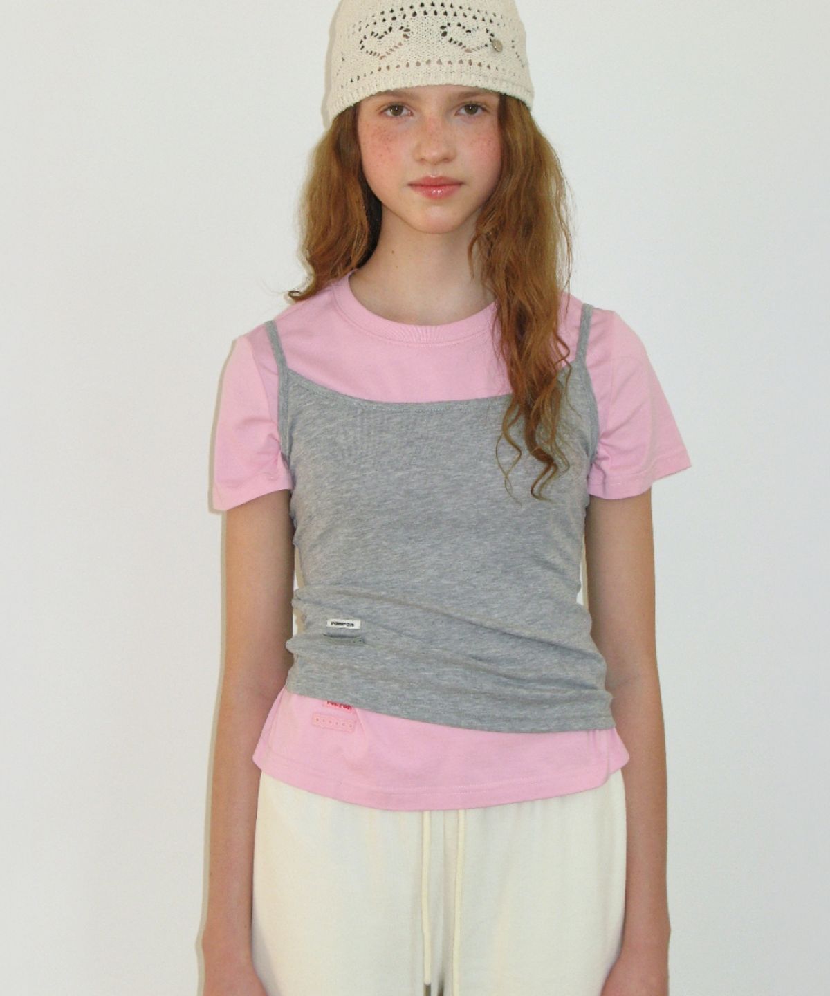 론론(RONRON) [3PACK] MINI LABEL SLIM SLEEVELESS (8colors)