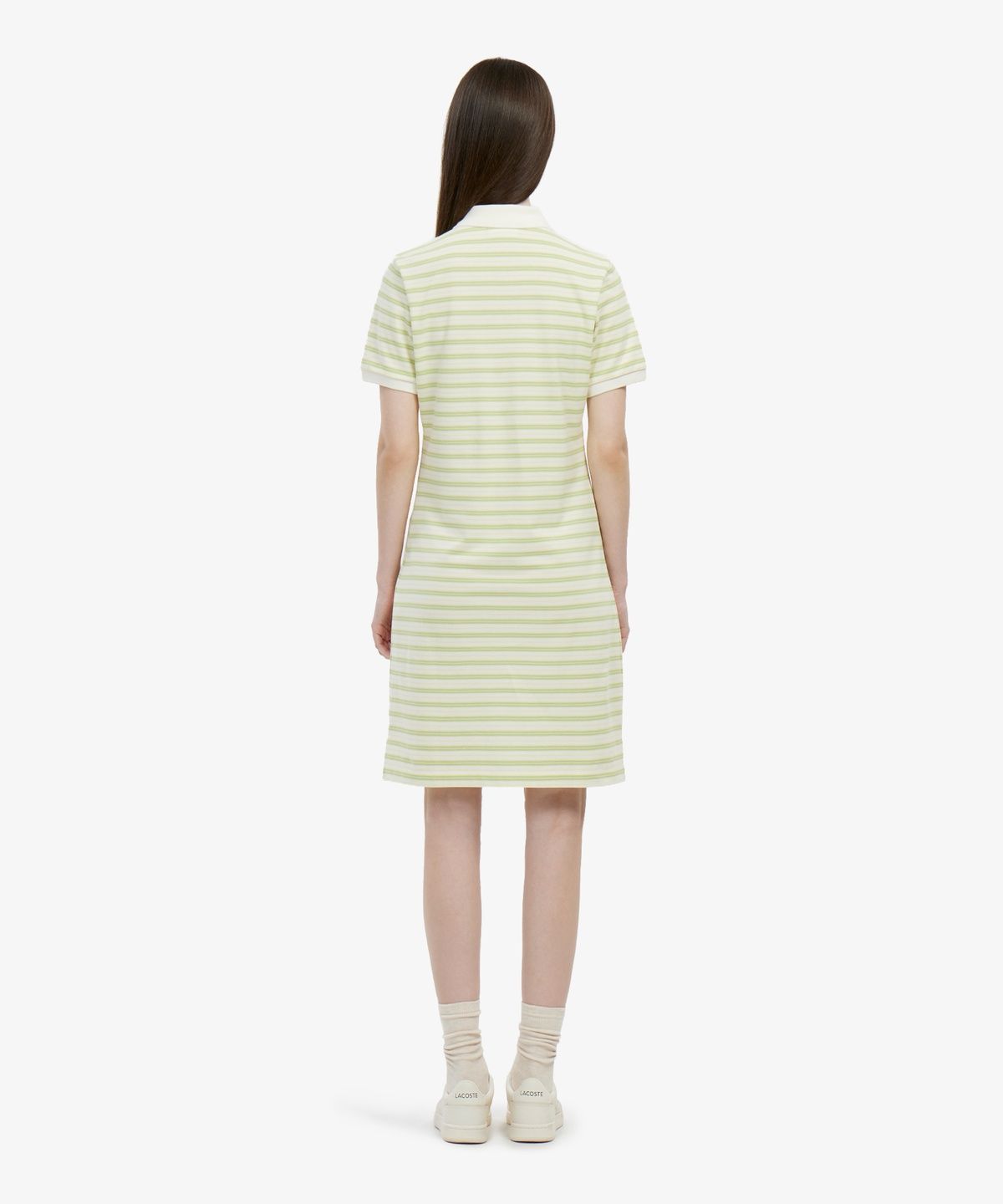 라코스테(LACOSTE) 여성 멀티스트라이프 럭비 폴로 드레스 EF800E-56G UYB