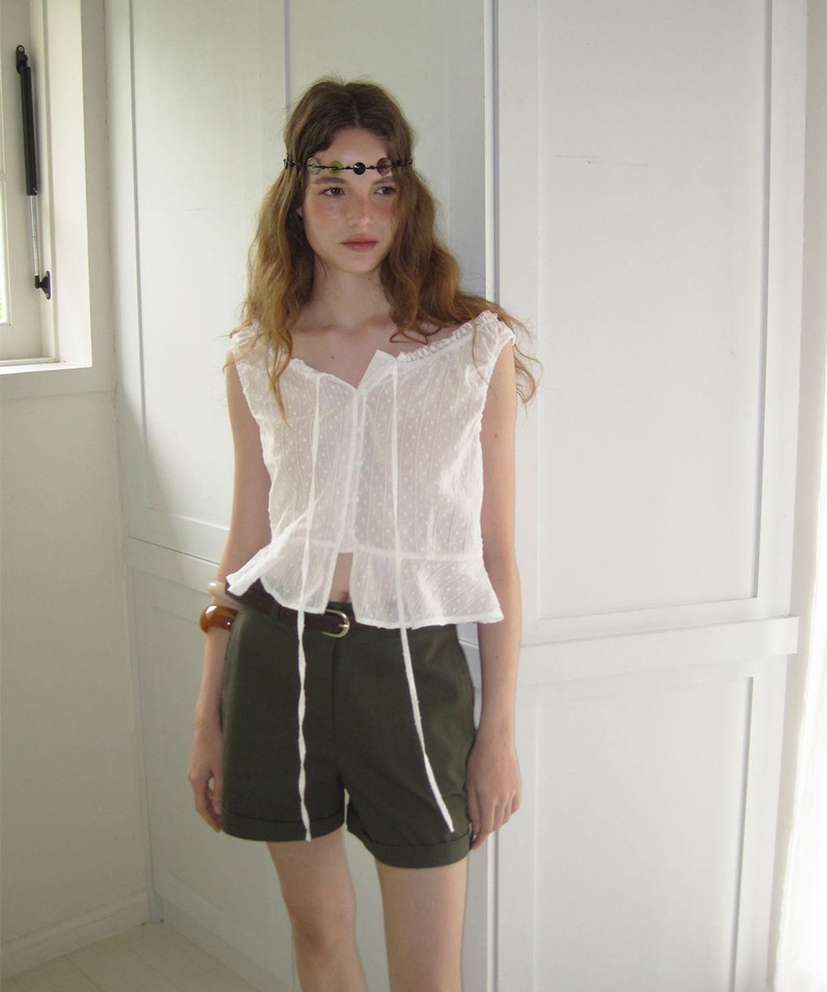 어패럴아카이브(APPAREL ARCHIVE) Tory cotton roll-up shorts - Khaki