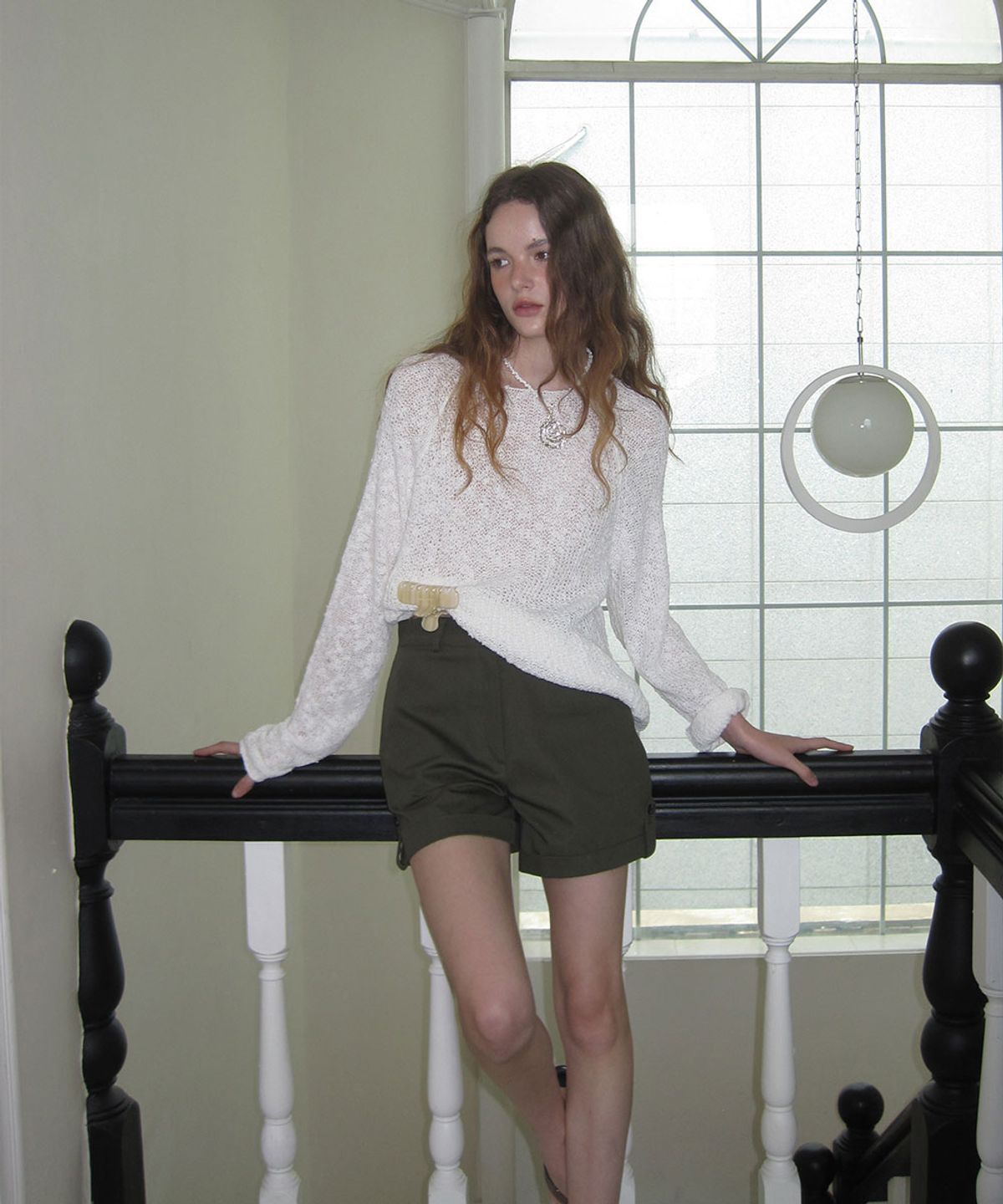 어패럴아카이브(APPAREL ARCHIVE) Tory cotton roll-up shorts - Khaki