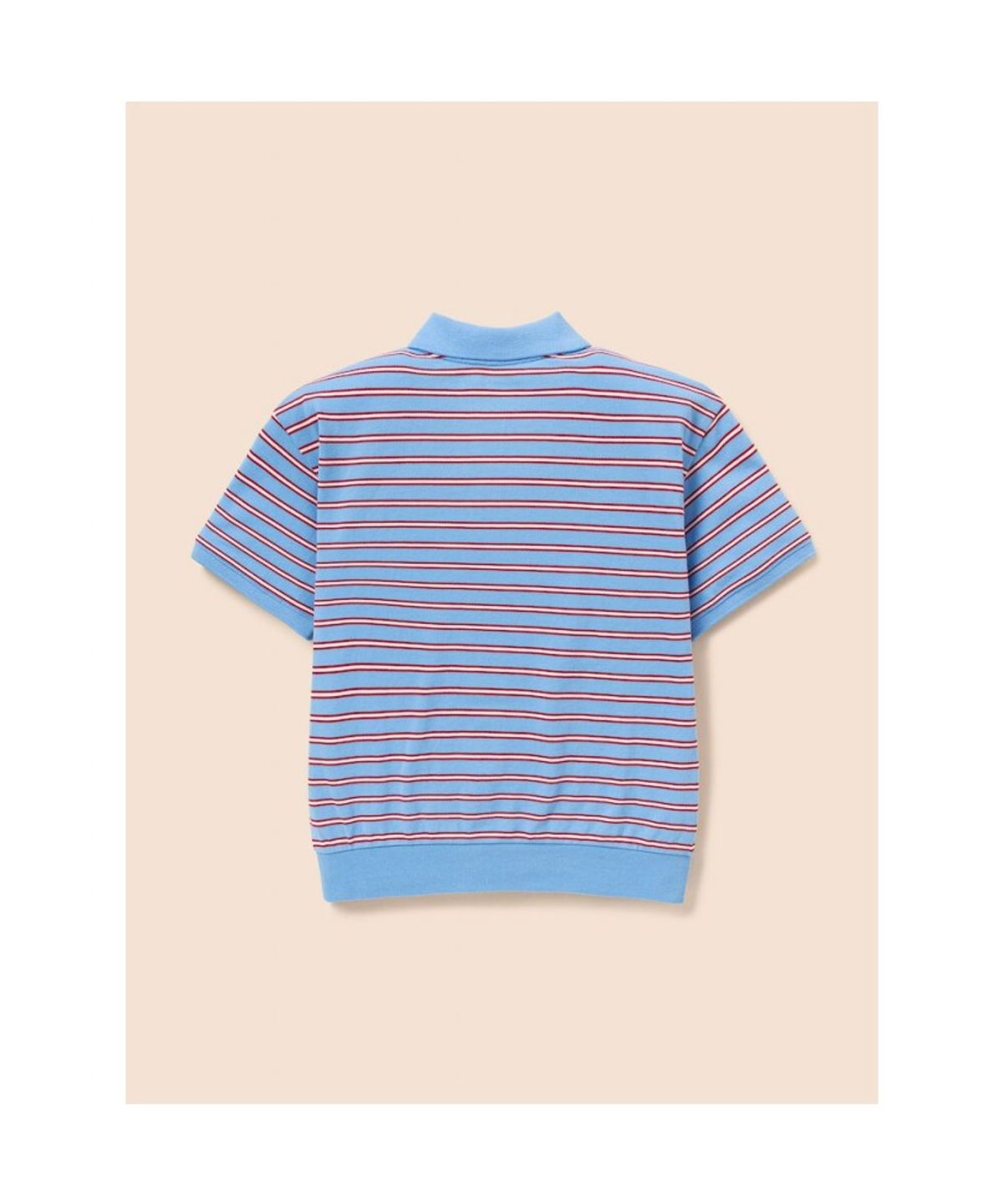 빈폴 키즈(BEANPOLE KIDS) 사토리얼 스트라이프 티카라 반소매 티셔츠 - 스카이 블루 (BI6442U09Q)