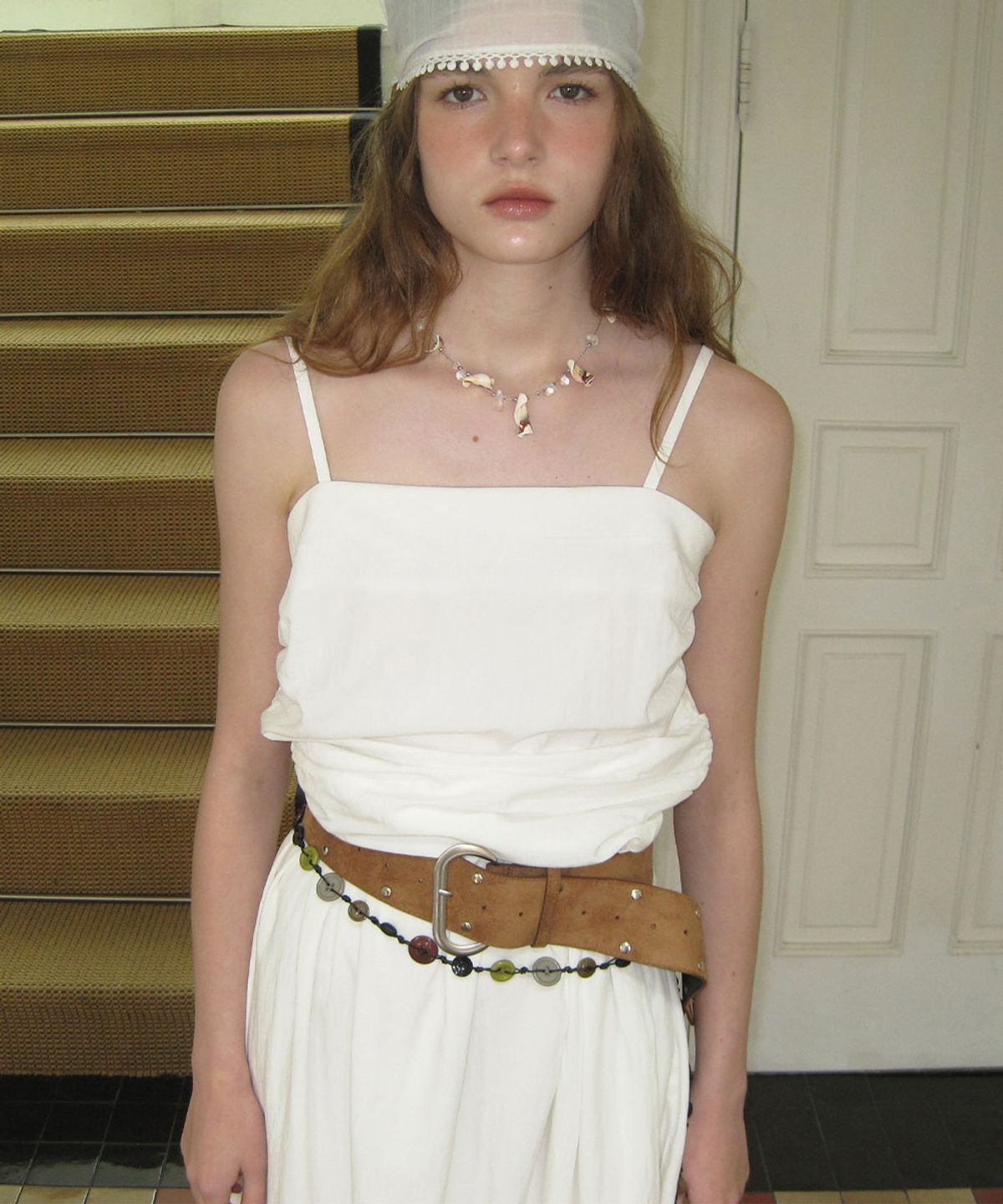 어패럴아카이브(APPAREL ARCHIVE) Sicily shirring dress - Ivory