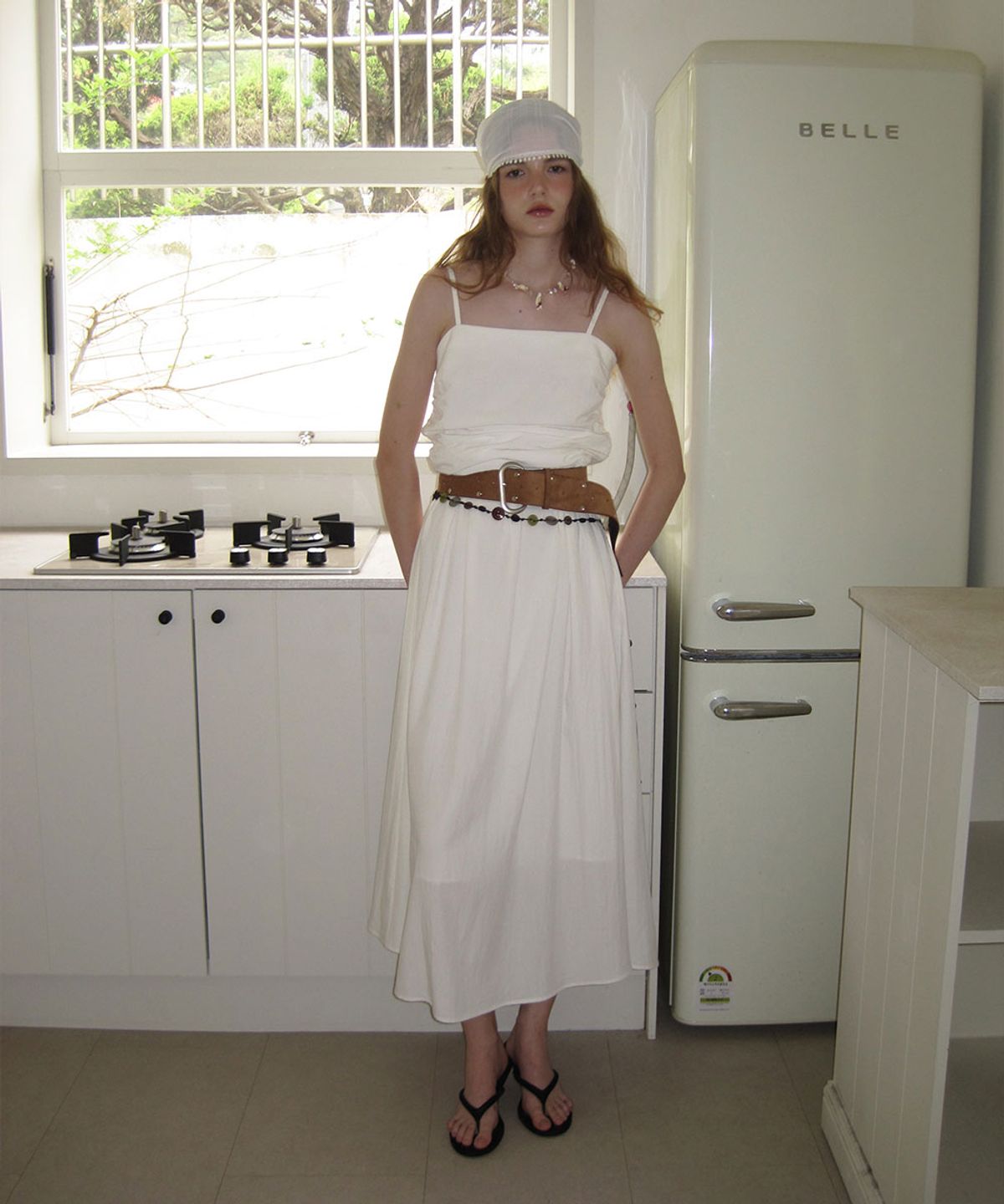 어패럴아카이브(APPAREL ARCHIVE) Sicily shirring dress - Ivory