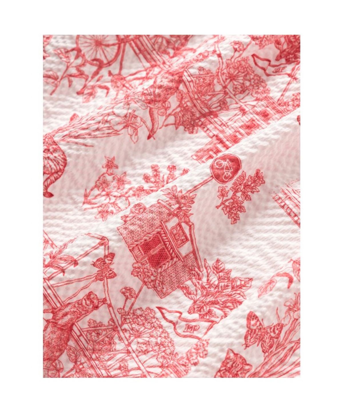 빈폴 키즈(BEANPOLE KIDS) [다리아송] 러블리 시어서커 원피스 & 헤어슈슈 세트 - 레드 (BI6471G906)