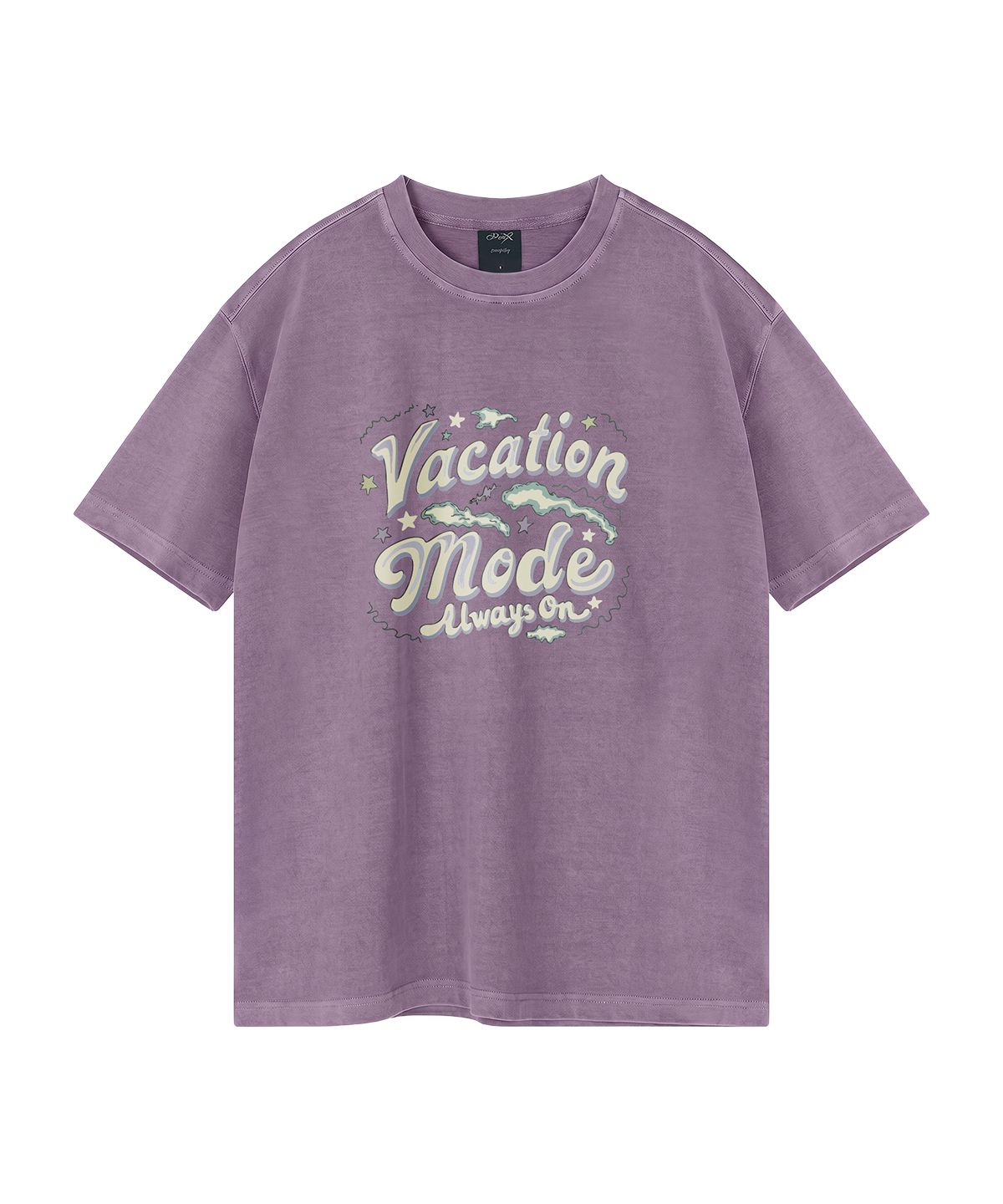 와일드락(WILDROCK) Vacation Mode 피그먼트 오버핏 반팔 티셔츠 (크롭 포함)