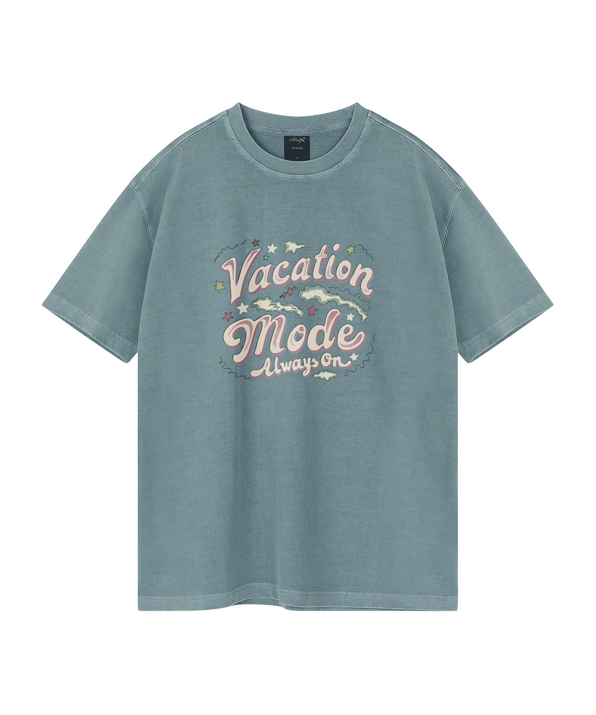 와일드락(WILDROCK) Vacation Mode 피그먼트 오버핏 반팔 티셔츠 (크롭 포함)