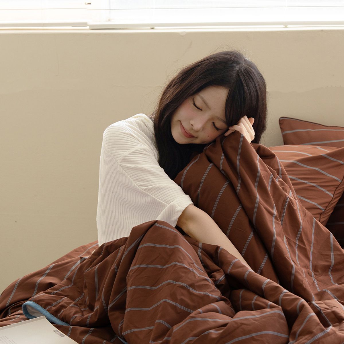 아임슬리핑(IMSLEEPING) 스트라이프 냉감 차렵이불 4color