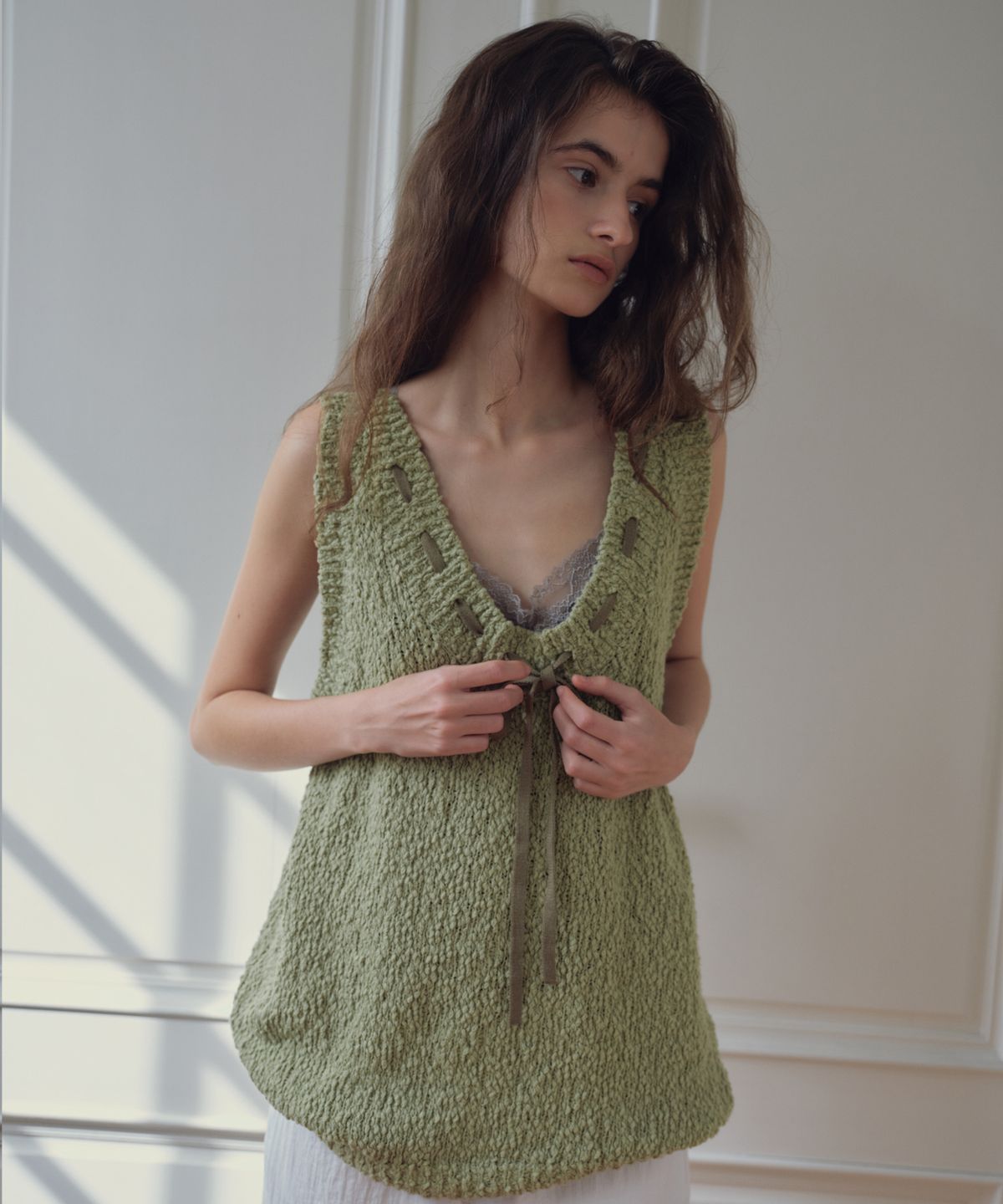 씨타(CITTA) Boucle V-Neck Knit One-piece_CTOP717(3color)