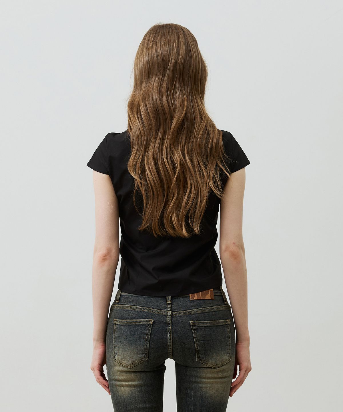 아리킴(ARIKIM) SYLPH SHIRRING SHIRT / BLACK