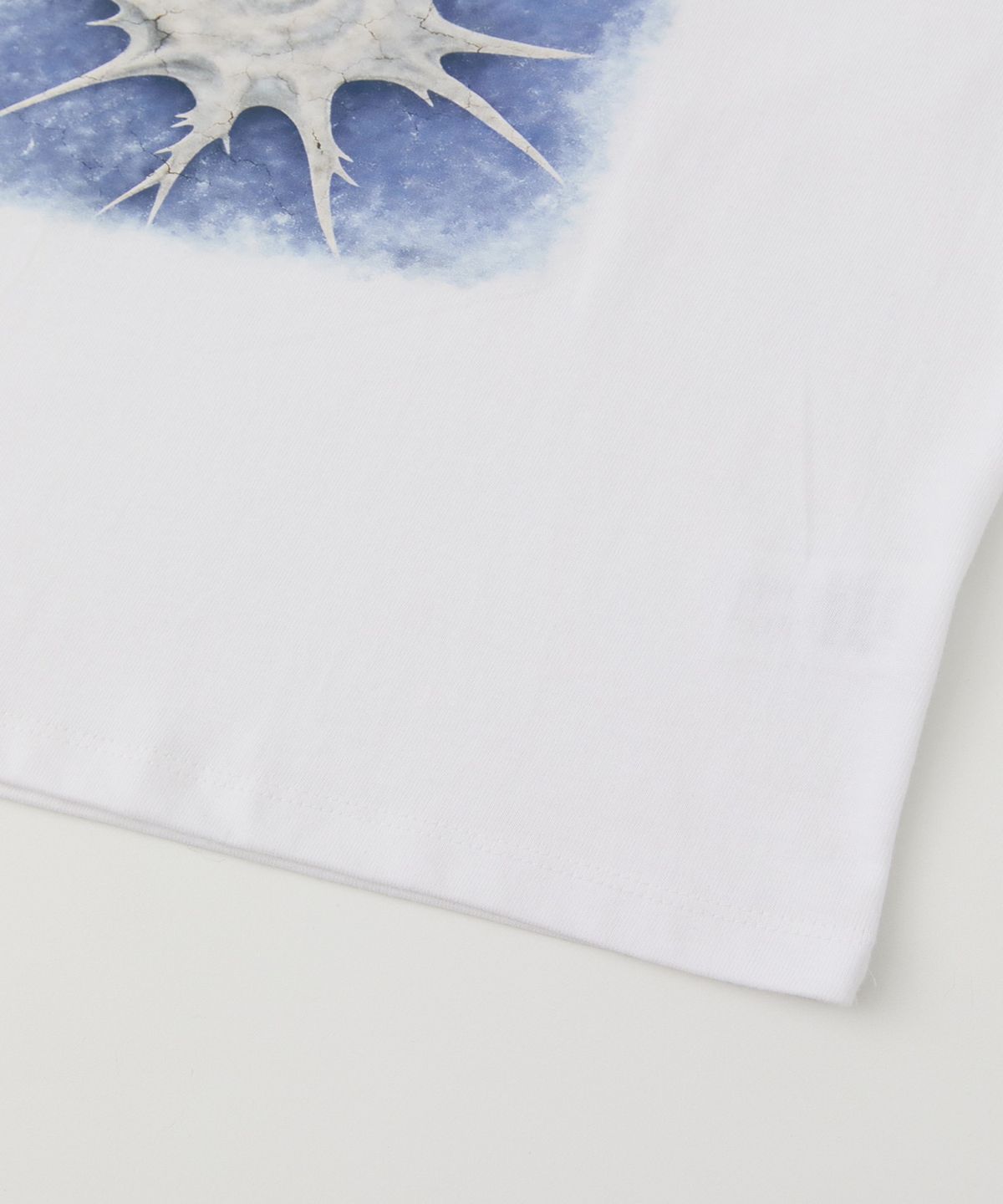 로우넬라인(LOW NELLINE) LOW SHELL CRACK PRINTED SLIM T-SHIRT_WHITE