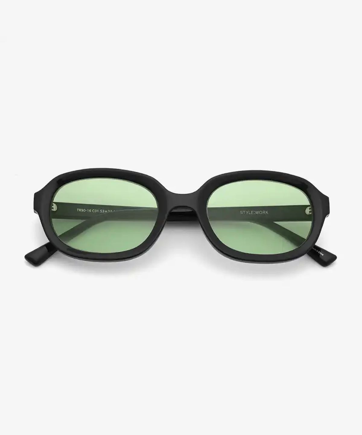스타일워크(STYLEWORK) 그린 틴트 오벌 STYLE WORK TR90-16 C1_GREEN 스타일워크 선글라스