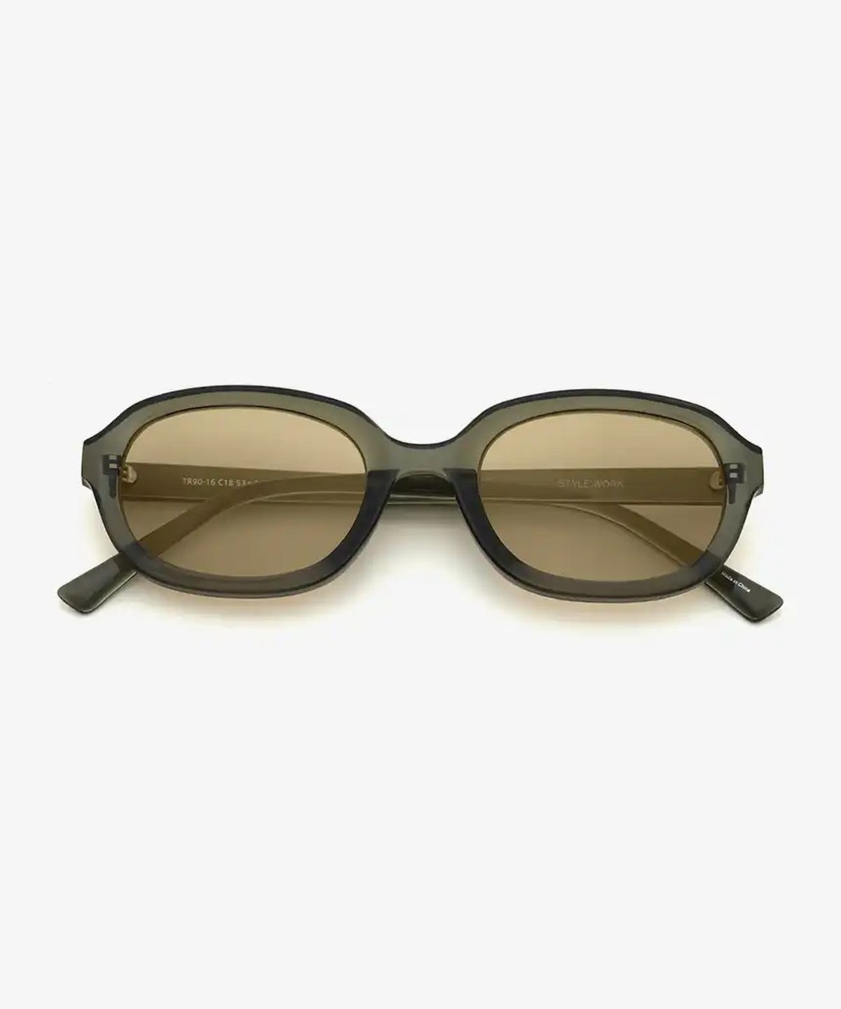 스타일워크(STYLEWORK) 브라운 틴트 오벌  STYLE WORK TR90-16 C18_BR 스타일워크 선글라스