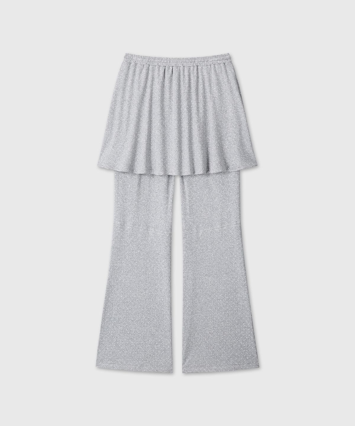 미유키(MIUKI) Miuki Skirt Pants (Melange Gray)