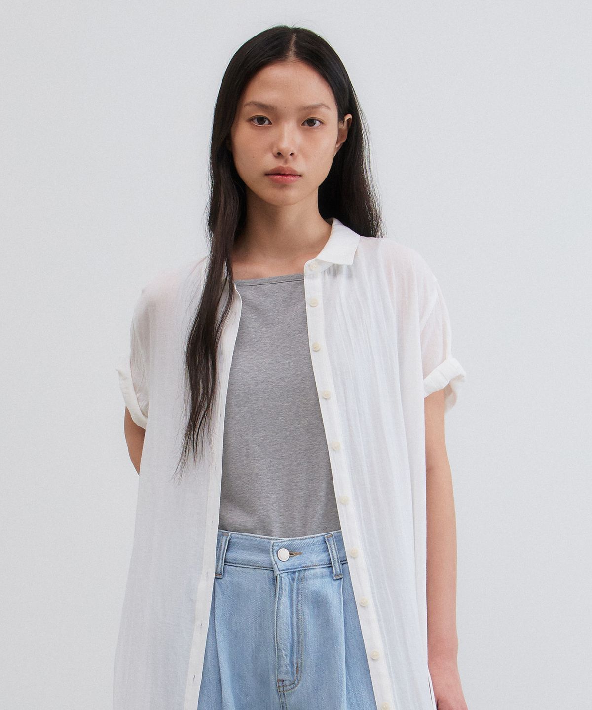 망고매니플리즈(MANGO MANY PLEASE) LAV COTTON SLEEVELESS_MELANGE GREY