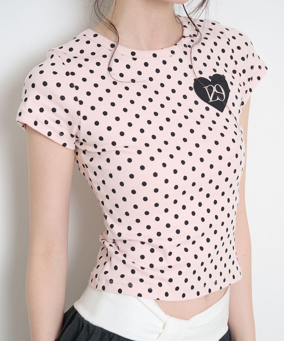 MUSINSA公式 | ILLIGO 129ドットフィッテッドTシャツピンクドット