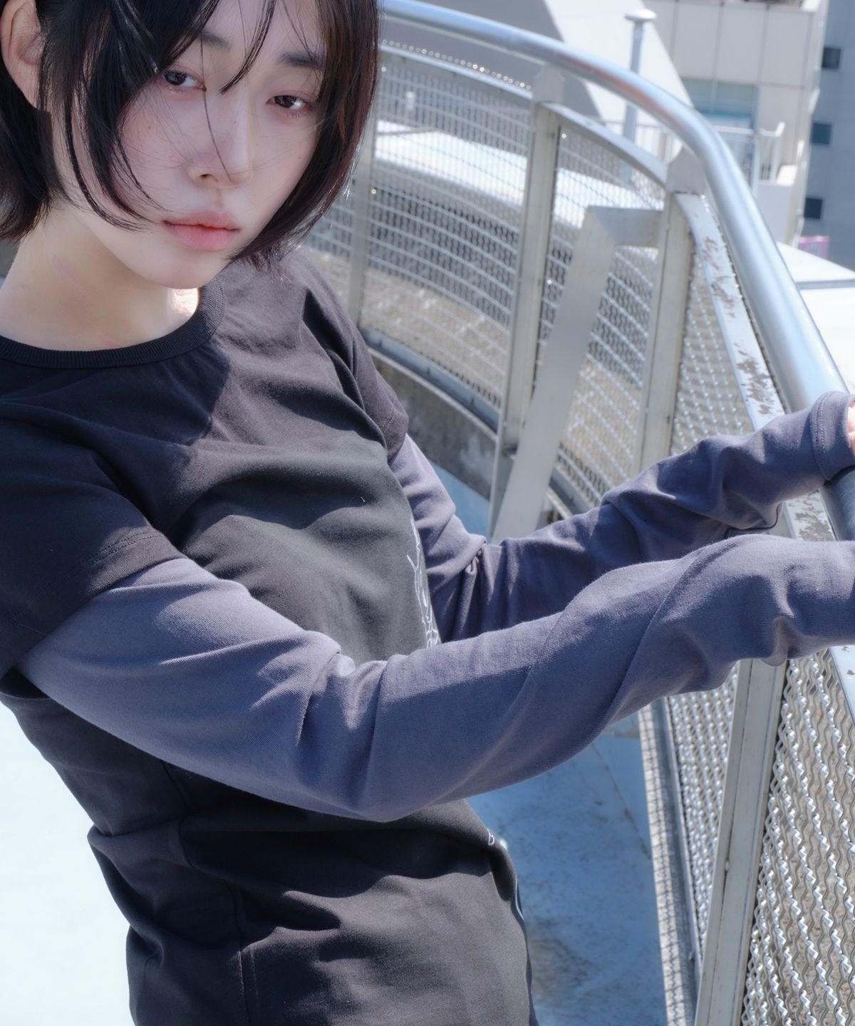 미유키(MIUKI) Miyu Layered Long Sleeve (Black)
