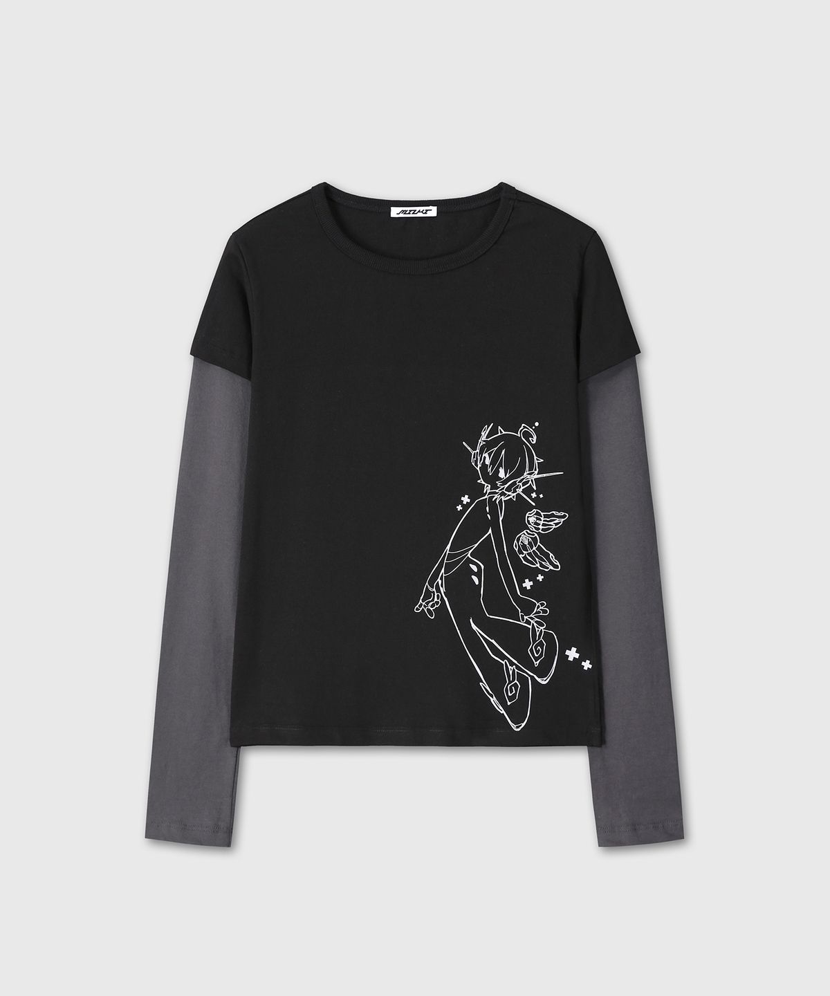 미유키(MIUKI) Miyu Layered Long Sleeve (Black)