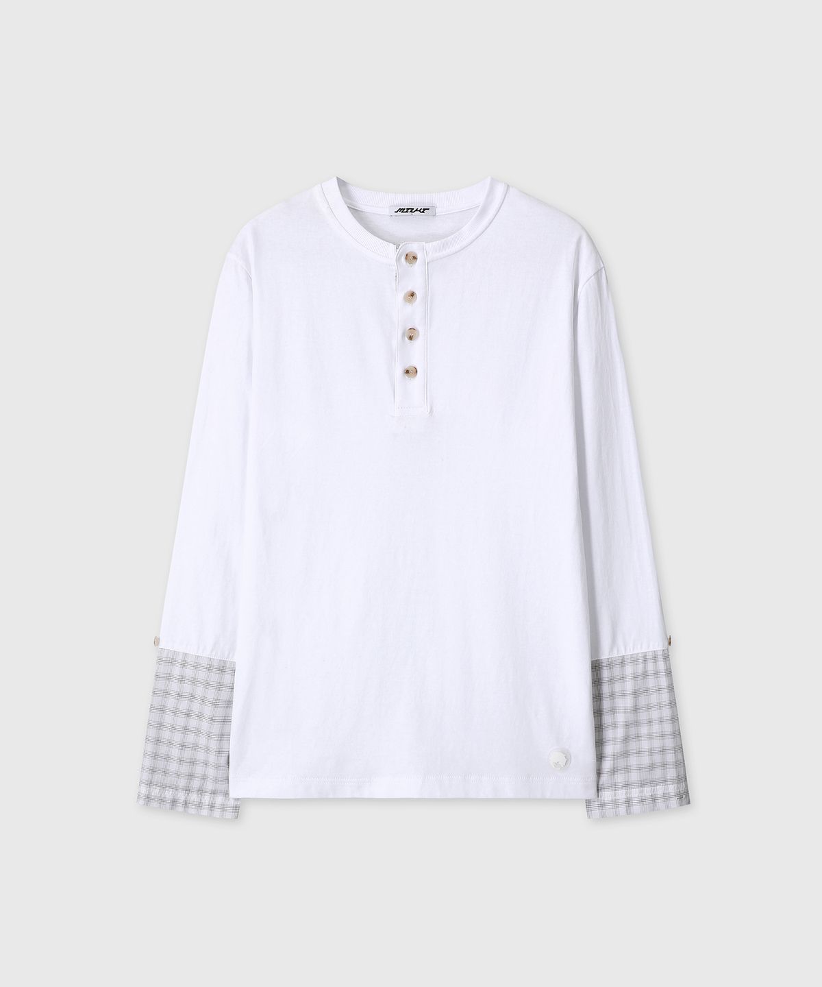 미유키(MIUKI) Miuki Oversized Henley LS (White)