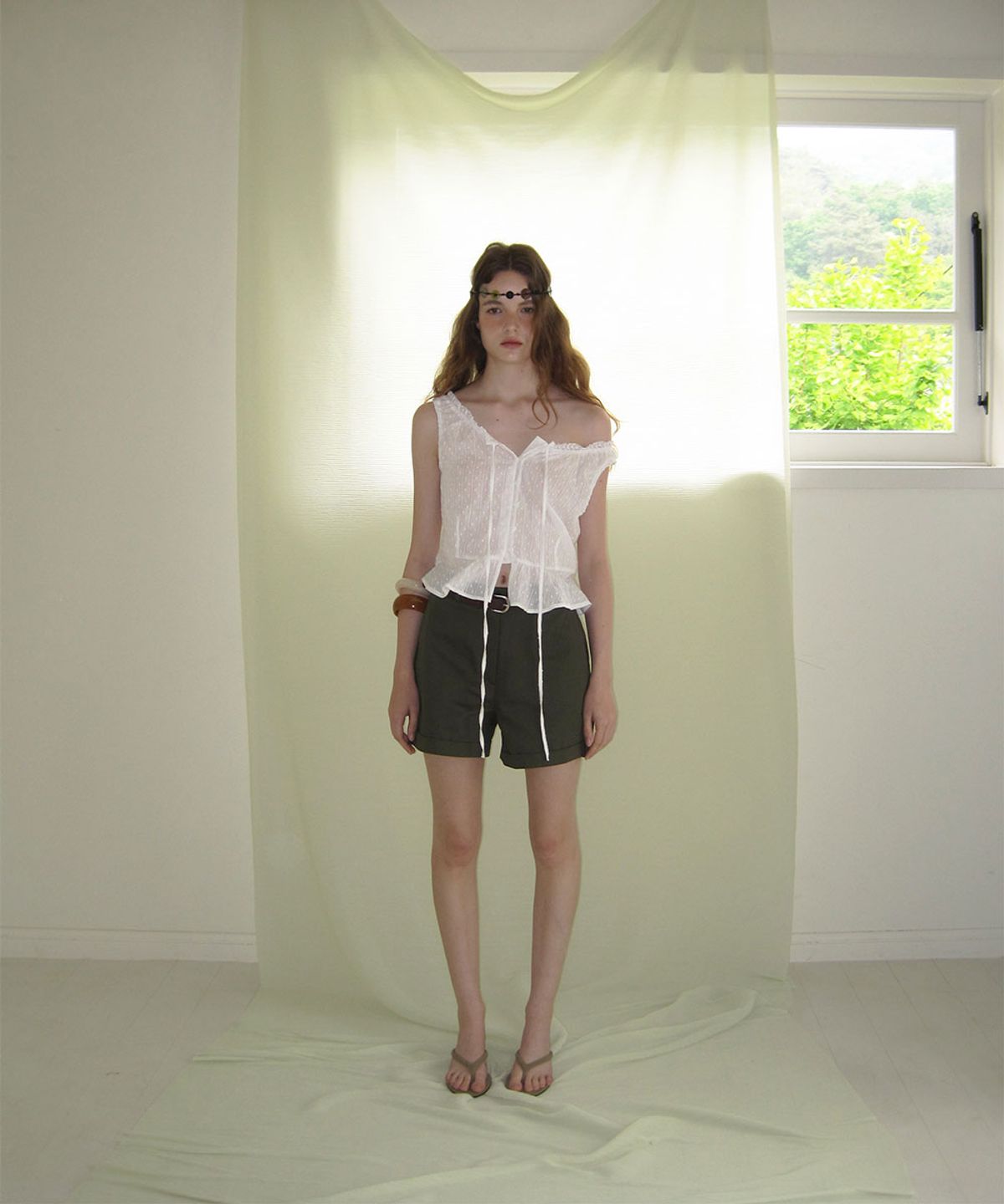 어패럴아카이브(APPAREL ARCHIVE) Colin two-way blouse - Ivory