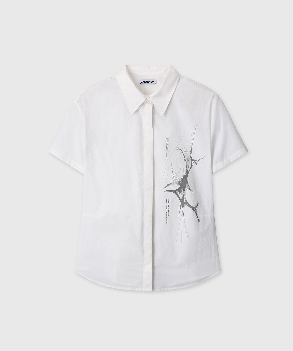 미유키(MIUKI) Synapse Slim Short Sleeve Shirt (White)