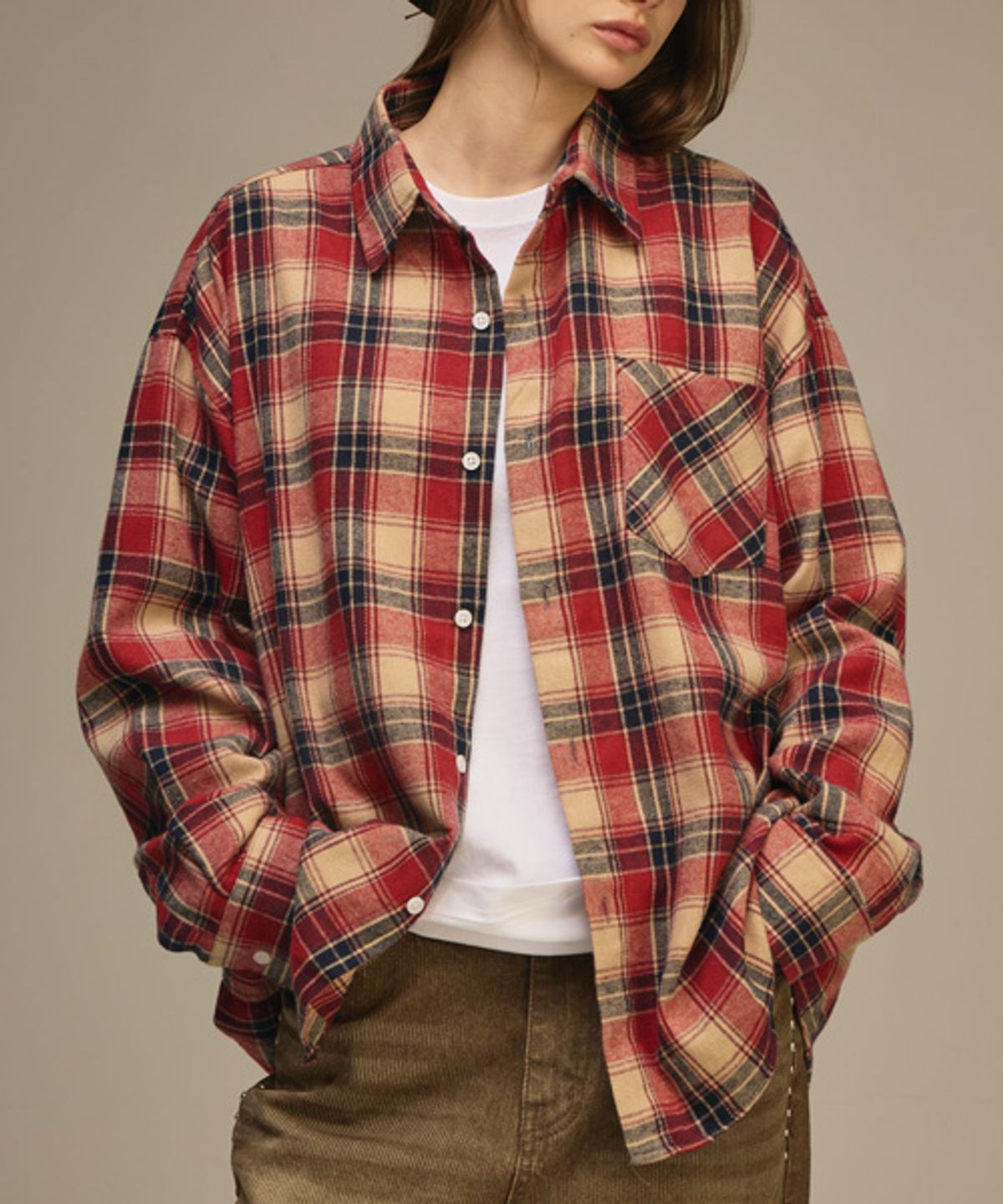 스터니(STUNYEE) Check Shirts Red