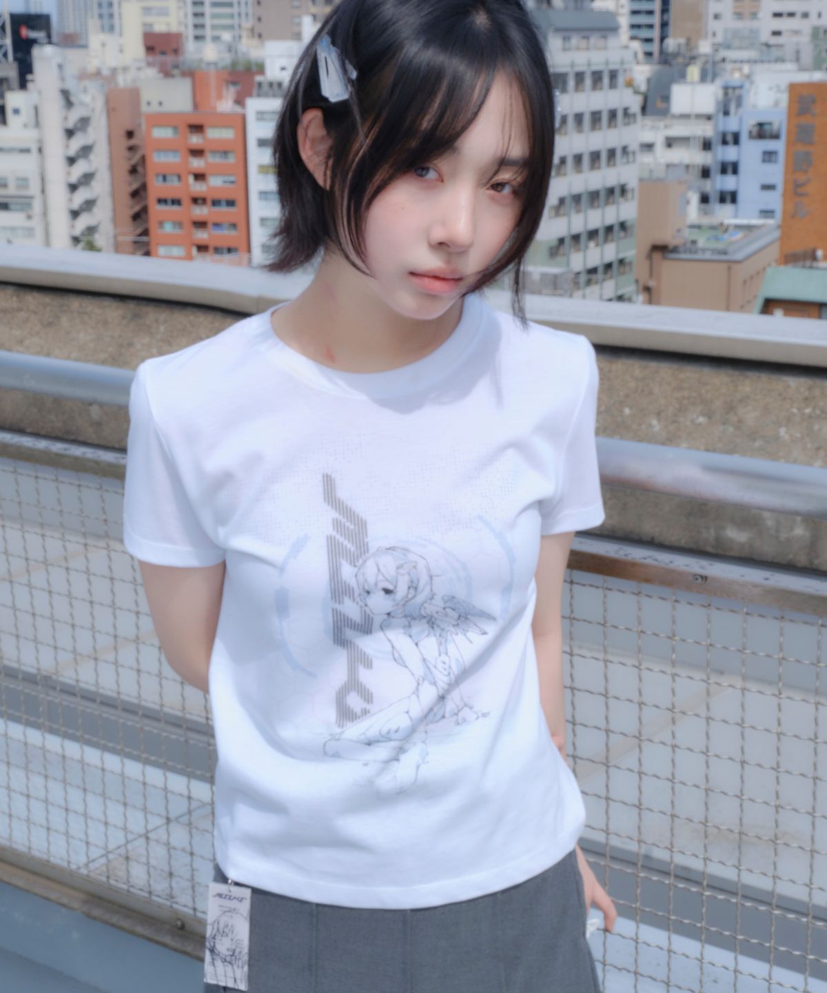 미유키(MIUKI) Miyu Kiel wing T-shirt White (Slim)