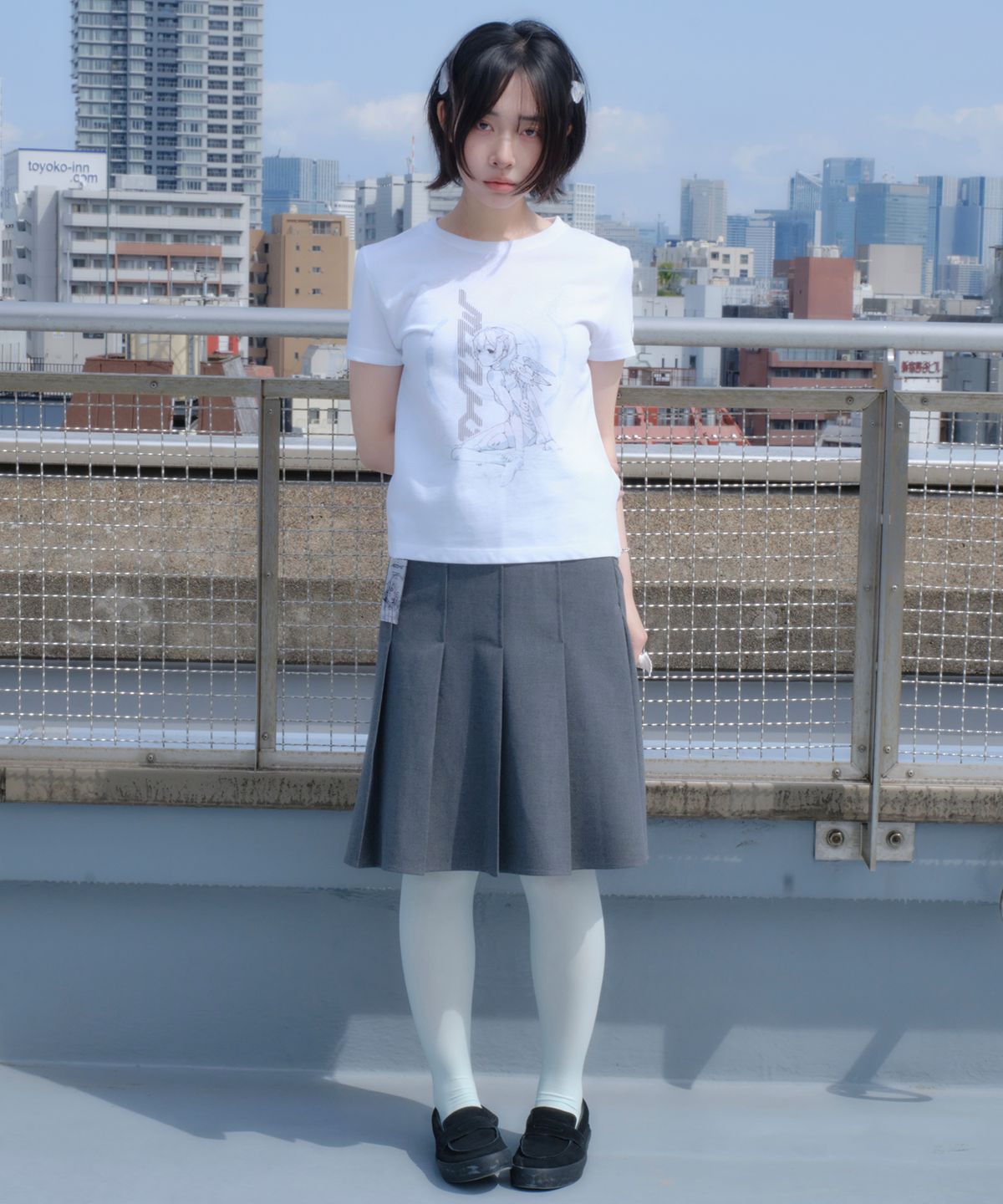 미유키(MIUKI) Miyu Kiel wing T-shirt White (Slim)